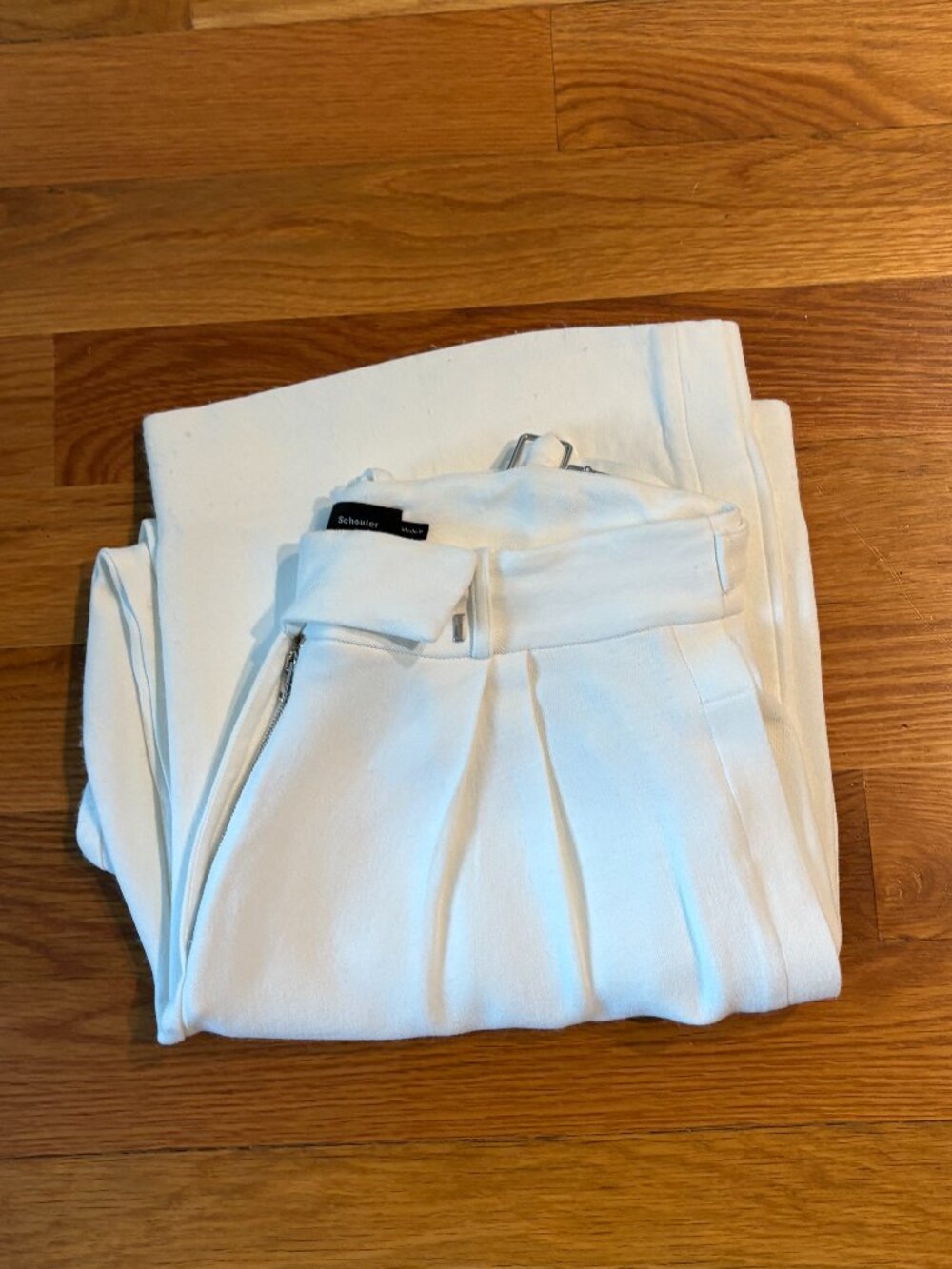 Proenza Schouler white crepe trousers